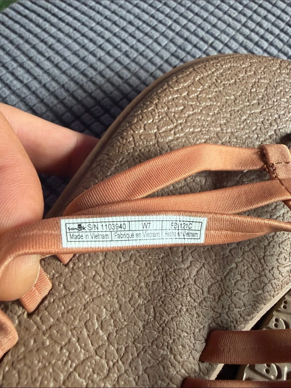 Sanuk Peach Multi-Strap Slide Sandals
